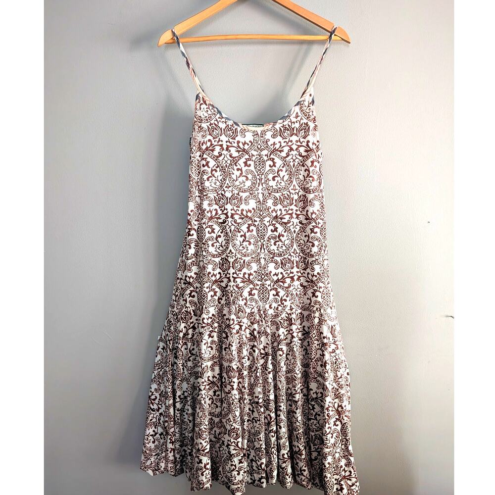 Vintage 90s Nothing Matches Boho Indie Brown Midi Fall Dress Small